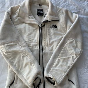 North Face Cream Fleece Zip Up